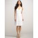 A-line Sleeveless White Zipper Knee-length Empire Lace Sweetheart Applique Bridesmaid Dress