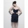 Tiered/Ruched Empire Zipper Short-length V-neck Black Chiffon Sleeveless A-line Bridesmaid Dress