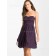 Sleeveless Chiffon Sweetheart Short-length Grape Empire Tiered/Ruched A-line Zipper Bridesmaid Dress