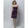 Column Sheath Chiffon Draped Bateau Grape Knee-length Sleeveless Dropped Zipper Bridesmaid Dress