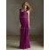 Cap Sleeve Draped/Tiered Bateau Natural Zipper Fuchsia Column Sheath Floor-length Chiffon Bridesmaid Dress