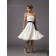Sash/Ruffles White Knee-length Empire Sleeveless Zipper A-line Chiffon Bateau Bridesmaid Dress