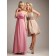 Chiffon Flowers/Ruffles A-line Bateau Backless Empire Sleeveless Bridesmaid Dress