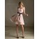 Chiffon A-line Zipper Tiered/Belt Sweetheart Dropped Sleeveless Knee-length Indy Pink Bridesmaid Dress