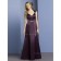 Zipper Floor-length A-line Natural Satin Grape V-neck Sleeveless Belt/Beading Bridesmaid Dress