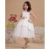 Sleeveless Scoop Tea Length Satin/Organza Zipper Applique Ivory Ball Gown Flower Girl Dress