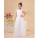 Cap sleeve Ivory Floor length Lace/Applique A line Satin/Organza Scoop Zipper Flower Girl Dress