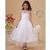 Ankle Length Chiffon/Organza A line Ruffle White Sleeveless Scoop Zipper Flower Girl Dress