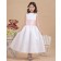 Scoop Ankle Length White Zipper Sleeveless Satin Bow/Belt A line Flower Girl Dress