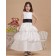 Sleeveless A line Belt/Ruffles Organza/Satin Bateau Zipper Ivory Hand Made Flower/ Ankle Length Flower Girl Dress