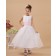 Hand Made Flower/ Belt Scoop Satin/Organza White Ankle Length A line Zipper Sleeveless Flower Girl Dress