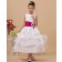 Ankle Length Scoop White Sleeveless Zipper A line Ruffles/Hand Made Flower Satin Flower Girl Dress