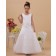 Floor length Beading A line Sleeveless Zipper Scoop Satin Ivory Flower Girl Dress