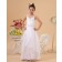 A line Organza/Taffeta V neck/Spaghetti Straps White Applique Floor length Zipper Sleeveless Flower Girl Dress