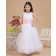 A line Ankle Length Scoop Chiffon/Organza Sleeveless Ivory Zipper Sash Flower Girl Dress