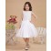 Bateau Ivory A line Zipper Applique/Beading Taffeta Sleeveless Knee length Flower Girl Dress