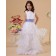 Scoop Column/Sheath Ivory Floor length Zipper Belt Sleeveless Satin/Organza Flower Girl Dress