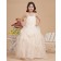 Spaghetti Straps Hand Made Flower/ Ball Gown Zipper Ivory Bow Sleeveless Organza Floor length Flower Girl Dress