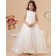 Ivory Zipper Floor length Sleeveless Organza/Satin Scoop A line Belt/Applique Flower Girl Dress