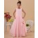 A line Spaghetti Straps Pink Floor length Sleeveless Taffeta Zipper Ruffle/Hand Made Flower Flower Girl Dress