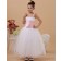 Spaghetti Straps Zipper Sleeveless White Ball Gown Floor length Ruffle Taffeta/Organza Flower Girl Dress