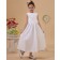 A line Zipper Hand Made Flower Ivory Scoop Ankle Length Sleeveless Taffeta Flower Girl Dress