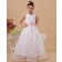 Hand Made Flower/ Ball Gown Zipper White/Pink Belt Scoop Floor length Sleeveless Taffeta/Organza Flower Girl Dress