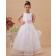 Hand Made Flower/ Ball Gown Zipper White/Pink Belt Scoop Floor length Sleeveless Taffeta/Organza Flower Girl Dress