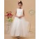 Scoop A line Zipper Taffeta/Organza Belt/Bow Ankle Length Sleeveless Ivory Flower Girl Dress