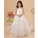 A line Halter Sleeveless Satin/Organza Ivory Embroidery/Ruffles Zipper Floor length Flower Girl Dress