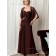 Grape Floor-length Chiffon Zipper A-line Sleeveless Sweetheart Natural Beading Mother of the Bride Dress