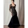 Black Floor-length Natural Organza Mermaid Zipper Sweetheart Lace Sleeveless Mother of the Bride Dress