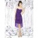 Empire Purple Short-length Sash-Ruched-Ruffles Sweetheart Sleeveless Chiffon Zipper-Back A-line Bridesmaid Dress