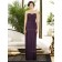 Backless-Zipper-Back Chiffon Floor-length Sleeveless Empire Grape Ruched-Ruffles Sweetheart Column-Sheath Bridesmaid Dress