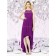 Sleeveless Chiffon Empire Purple Spaghetti Zipper-Back Floor-length Straps A-line Ruched-Ruffles Bridesmaid Dress