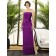 Floor-length Purple Sleeveless Natural Strapless Column-Sheath Ruched-Flowers Backless-Zipper-Back Satin Bridesmaid Dress