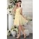 Champagne One-Shoulder Sleeveless Ruffles/Flowers/Draped Chiffon Natural Short-length Zipper Princess Bridesmaid Dress