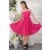Sleeveless Short-length Pink Sweetheart Satin Ruffles/Draped Natural Zipper Princess Bridesmaid Dress