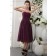 Sheath Ruffles/Draped Burgundy Zipper Natural Short-length Sleeveless Chiffon/Elastic-Silk-like-Satin Sweetheart Bridesmaid Dress