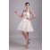 A-line Halter Ruched/Draped/Crystal/Beading/Sequin Zipper Ivory Natural Mini Chiffon/Satin Sleeveless Bridesmaid Dress