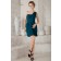 Natural Zipper Ruched Chiffon A-line Roya-Blue Sleeveless Knee-Length One-Shoulder Bridesmaid Dress