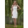 Zipper Taffeta Sheath White Sweetheart Sleeveless Knee-Length Ruched Natural Bridesmaid Dress