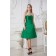 Sleeveless Knee-length Zipper A-line Natural Green Strapless/Sweetheart Ruched Satin Bridesmaid Dress
