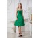 Sleeveless Knee-length Zipper A-line Natural Green Strapless/Sweetheart Ruched Satin Bridesmaid Dress