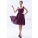 Natural Sleeveless Ruched/Beading A-line Grape Knee-length Chiffon Sweetheart Zipper Bridesmaid Dress