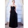 A-line Sleeveless Chiffon Sweetheart Black Natural Ruched Floor-length Zipper Bridesmaid Dress