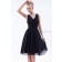 Black Sleeveless Zipper A-line Chiffon Natural Knee-length Ruched V-neck Bridesmaid Dress