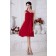 Zipper Knee-length One-Shoulder/Sweetheart Chiffon Natural Ruched Sleeveless A-line Burgundy Bridesmaid Dress