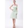 A-line Satin Sage Knee-length Sweetheart Sleeveless Belt/Ruched/Bow Zipper Natural Bridesmaid Dress