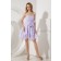 Sweetheart Natural Ruched/Bow Knee-length Sleeveless Sheath Lilac Zipper Chiffon Bridesmaid Dress